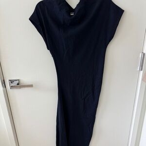 Zara fitted long blue dress